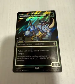 Rocksteady, Mutant Marauder (8-Bit) (Pixel) Borderless Surge Foil 0094, New RARE - Image 1