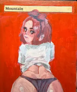 MTG Altered Art Anime Girl Hand Painted - Image 1