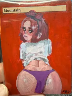 MTG Altered Art Anime Girl Hand Painted - Image 3