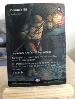 Donnie's Bo Shadowspear Borderless Teenage Mutant Ninja Turtles TMNT MTG Magic - Image 1