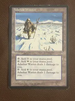 MTG 1995 ICE AGE ADAKAR WASTES PLAYED - Image 1