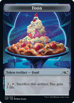 FOOD TOKEN (#10) x4 mtg NM Unfinity - Image 1