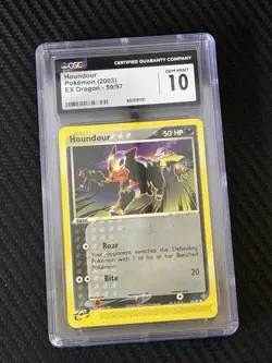 (POP 39) CGC 10 GEM MINT Houndour 2003 Pokemon Card 59/97 EX Dragon E-READER - Image 1