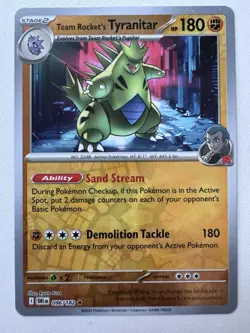 Team Rocket's Tyranitar 096/182 (REVERSE HOLO) Pokemon : SV10: Destined Rivals - Image 1