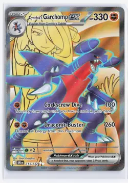 Cynthia's Garchomp ex 215/182 Pokemon TCG Destined Rivals Ultra Rare English NM - Image 1