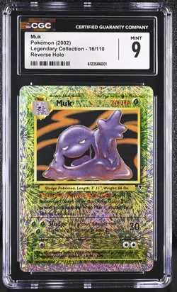 CGC 9 MINT Muk 2002 Legendary Collection 16/110 Reverse Holo Pokemon Card - Image 1