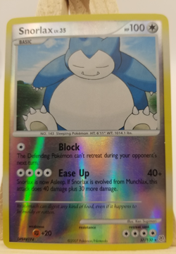 Snorlax 37/130 - Pokemon - Reverse Holo Rare - Diamond and Pearl - (LP) - Image 2