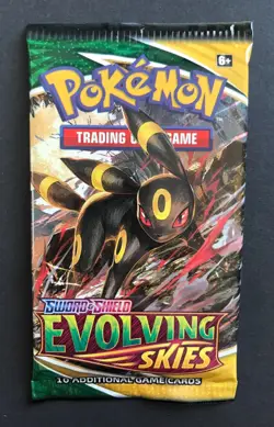 Evolving Skies Pokemon Cards TCG Booster Pack 2021 Umbreon Artwork NEW - Image 1