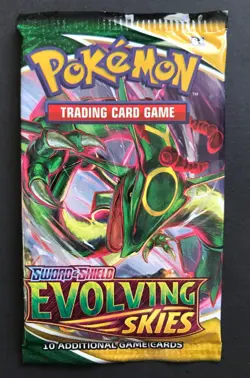 Evolving Skies Pokemon Cards TCG Booster Pack 2021 Rayquaza Artwork SEALED NEW - Image 1