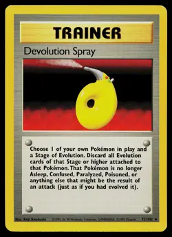Pokemon Card - Devolution Spray Base Set 72/102 Rare - Image 1