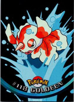 Topps Pokemon TV Animation Series 3 Goldeen #118 Holo Near Mint Blue Logo - Image 1