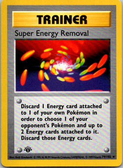 Super Energy Removal - Base Set (Shadowless) Rare 079/102 Pokemon Card NM - Image 1