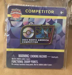 Pokemon 2024 NAIC North America International Championship Competitor Pin Sealed - Image 1