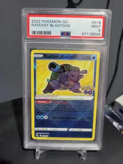 2022 Pokemon Go RADIANT BLASTOISE 018/078 PSA 9 - Image 1