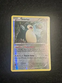 Pokemon Snorlax 118/162 Uncommon Reverse Holo Card XY Breakthrough LP - Image 1