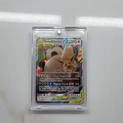 Eevee & Snorlax GX TAG TEAM Ultra Rare Holo 120/181 Team Up Pokemon TCG - Image 3