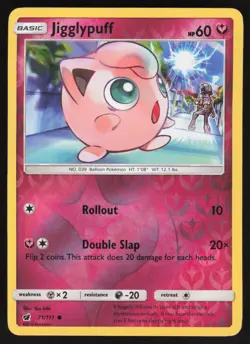 POKEMON JIGGLYPUFF REVERSE HOLO FOIL CRIMSON INVASION 71/111 NEAR MINT - Image 1