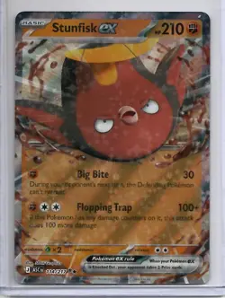 Stunfisk ex 114/217 Ascended Heroes ASC Double Rare Pokemon - Image 1
