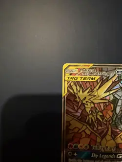 SM210 Pokemon Black Star Promo Moltres Zapdos Articuno Tag Team GX - Image 2