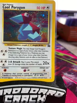 💥 COOL PORYGON # 15 Holo w/ Swirl 🌀 Black Star Promo WOTC Pokemon Vintage 2000 - Image 3