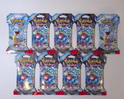 9x Pokemon Scarlet & Violet Stellar Crown Sleeved Booster Packs - Image 1