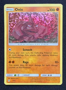 Pokemon TCG - Onix 9/12 - Holo - McDonald's Promo 2019 - Played - Image 1