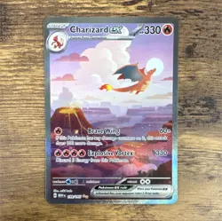 Pokemon Charizard ex 199/165 Special Illustration Rare Scarlet Violet 151 NM - Image 1