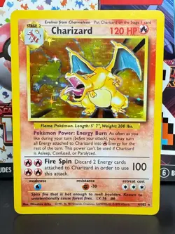 Pokemon TCG - Charizard - 4/102 - Holo Rare - Base Set Unlimited LP/MP(back) - Image 1