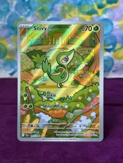 Pokemon TCG; Snivy 87/86 - Black Bolt - Illustration Rare NM - Image 1