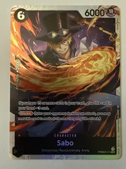 One Piece CCG Sabo SR PRB02-014 NM Foil Premium Vol. 2 - Image 1