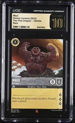 Disney Lorcana Maui The First Chapter Enchanted CGC PRISTINE 10 - Image 1