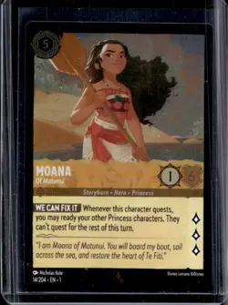 2023 Disney Lorcana TCG: The First Chapter Moana - Of Motunui Foil #14/204 - Image 1