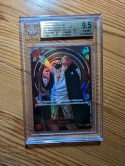 Shanks SP OP09-004 Gold Beckett BGS 9.5 Carry on His Will One Piece TCG English - Image 1