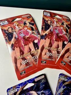ONE PIECE Sleeved Booster Pack LOT OF 5 - 3x EB-03 - 2x OP-14 Sealed - Image 3