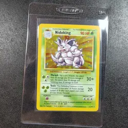 Nidoking 11/102 Base Unlimited Rare Holo Pokemon Card WOTC 1999 LP - Image 1