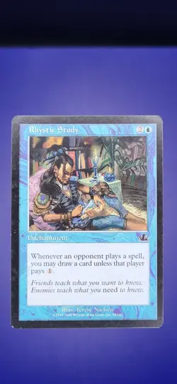 Rhystic Study from Prophecy set 45/143 Magic The Gathering Card LP - Image 1