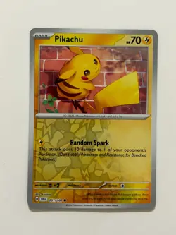 Pokemon Card Temporal Forces Reverse Holographic Pikachu 051/162 NM - Image 1