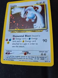Lugia 9/111 Neo Genesis Holo Rare MP- Vintage WOTC Pokemon Card 2000 - Image 1