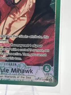 Bandai Dracule Mihawk Leader One Piece Card Game OP14-020 alt art - Image 5