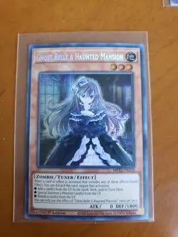 MP22-EN258 Ghost Belle & Haunted Mansion Secret Rare 1st Edition NM Yugioh Card - Image 1