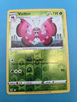 Pokemon Battle Styles Vivillon Reverse Holo Rare Card 013/163 LP - Image 1