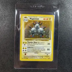 Magneton 9/102 Base Unlimited Rare Holo Pokemon Card WOTC 1999 LP - Image 1