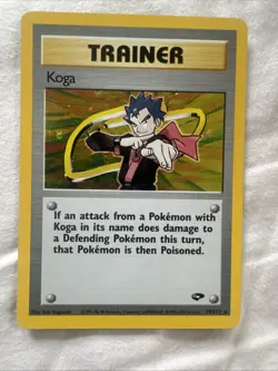 Pokemon TCG Koga Trainer Gym Challenge Holo Card 19/132 Rare - Image 2