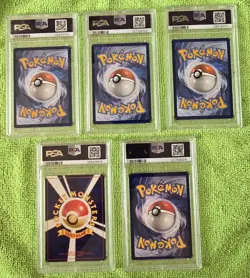 5pc. Graded PSA 8 & 9 Card Lot Pokemon Center, Vintage & Japanese - Image 2