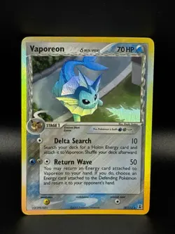 Vaporeon 18/113 Delta Species Holo Ultra Rare Pokemon TCG Card - Image 3