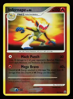 Infernape 22/100 Rare Reverse Holo Majestic Dawn Pokemon Card - Image 1