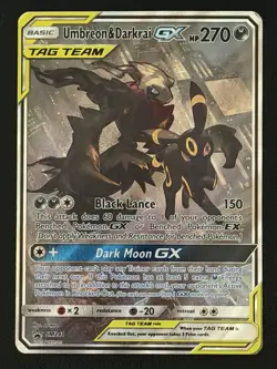 Umbreon & Darkrai GX SM241 Black Star Promo Tag Team Pokemon Card MP - Image 1