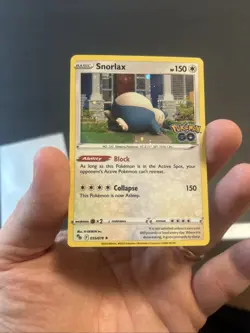 Pokemon Card Snorlax Pokemon Go Cosmo Holo 055/078 Near Mint SWIRL - Image 1