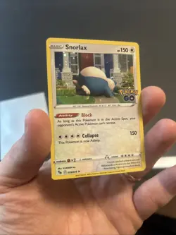 Pokemon Card Snorlax Pokemon Go Cosmo Holo 055/078 Near Mint SWIRL - Image 2