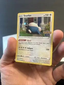 Pokemon Card Snorlax Pokemon Go Cosmo Holo 055/078 Near Mint SWIRL - Image 3